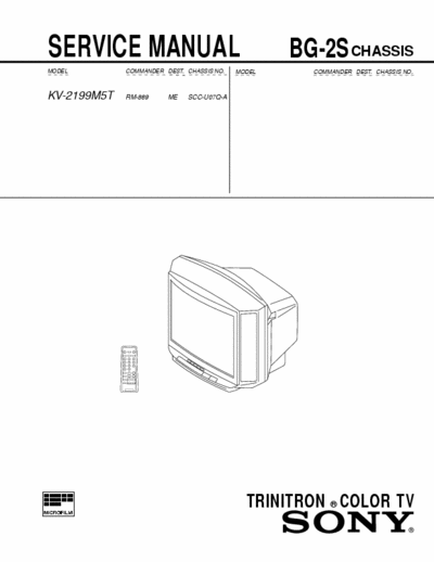 SONY KV-2199M5T schematics and partlist